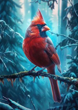 Red Cardinal Bird