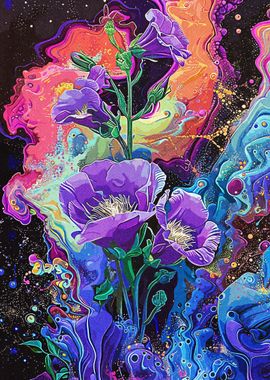 Abstract Color Flowers