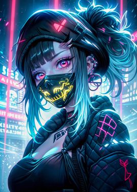 Neon Cyberpunk Girl