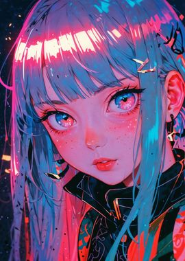 A Cute Anime Girl Glows