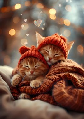 Cute Winter Kitten Art