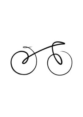 Simple Bicycle Line Art