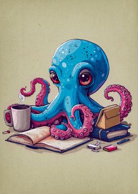 watercolor octopus 