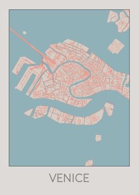 Venice Vintage Map