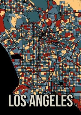 Los Angeles Earthtone Map