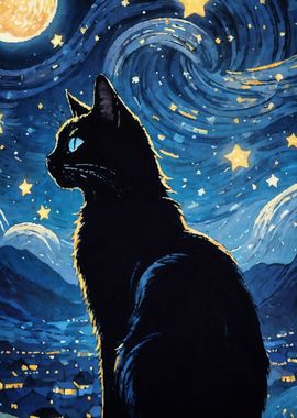 cat vangogh