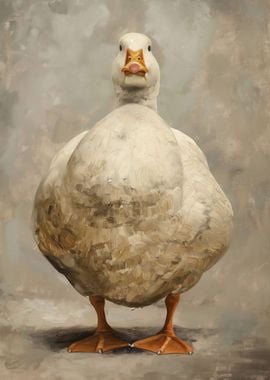 Serious White Fat Duck