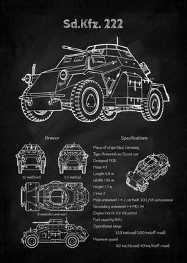 SdKfz 222 Armored car WW2