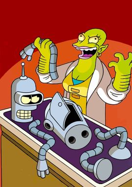 futurama operate robots