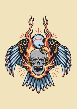 skull and eagle