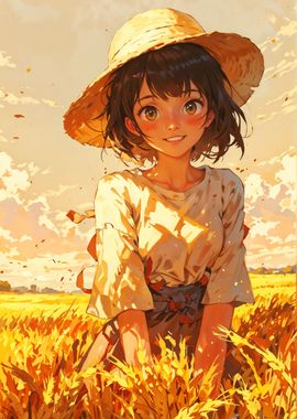 Girl in the Wheat Field