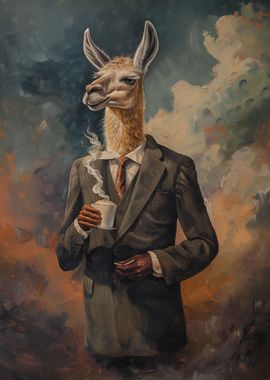 Funny Llama Suit Coffee