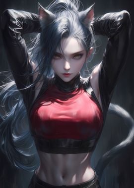 Dark Anime Gaming Girl