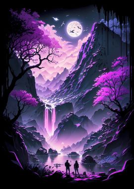 Infinite Purple Landscape