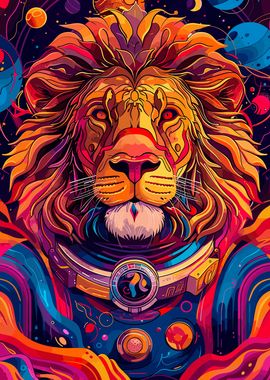 Astronaut Space Lion