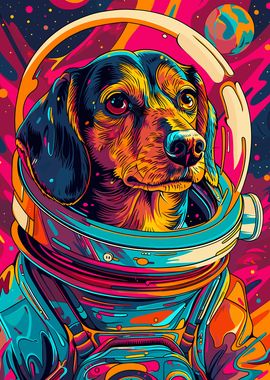 Astronaut Space Dachshund