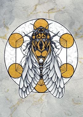 Cicada in Gold