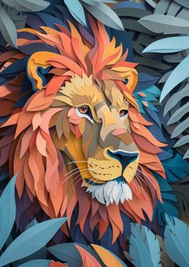 Lion Flat Paper Craft