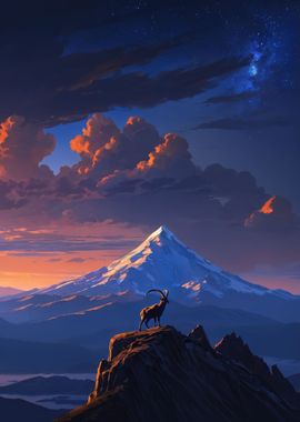 Ibex Goat Mountain Peak