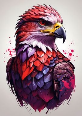 Vivid Hawk Portrait 