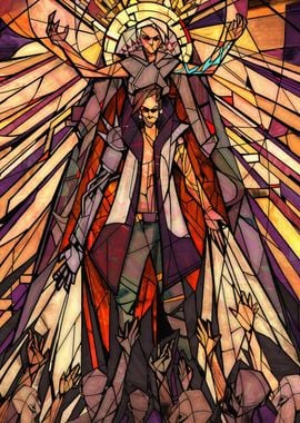 Twin Gods Stained Glass