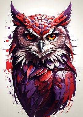 Vivid Owl Portrait 