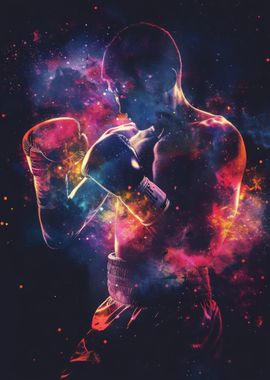 Boxing Galaxy Silhouette