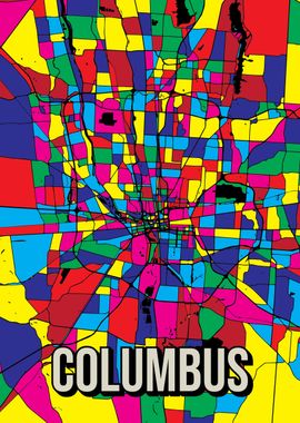 Columbus Abstract Map