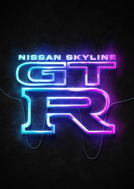 nissan skyline GTR neon