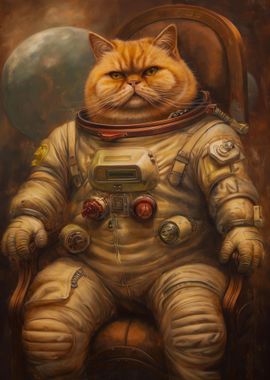 Space Astronaut Funny Cat