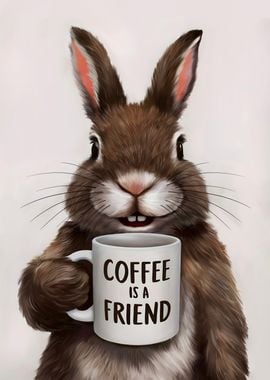 rabbit and coffee