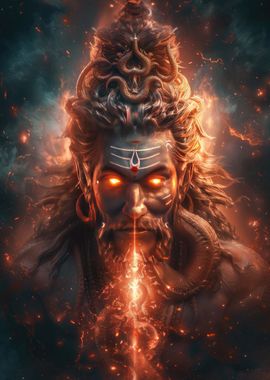 Fiery Lord Shiva