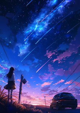 Anime Starry Twilight Girl