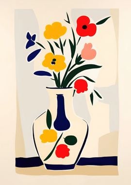 Floral Vase Poster