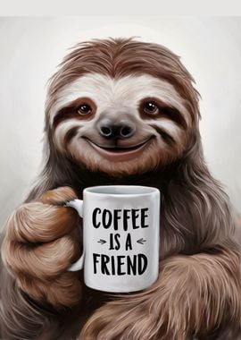 Sloth and coffee