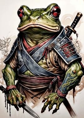 Frog Samurai Warrior