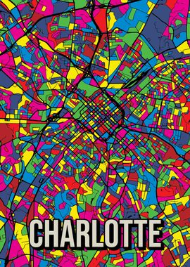 Charlotte Pop Art City Map