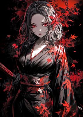 Scarlet female samurai