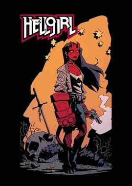 girl and hellboy