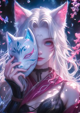 Fox Mask Anime Girl