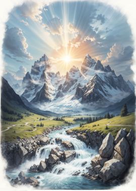 Mountains Illustration