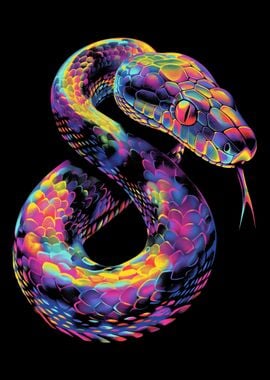 Ball Python Snake Pop Art