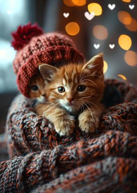 Fantasy Winter Kitten art