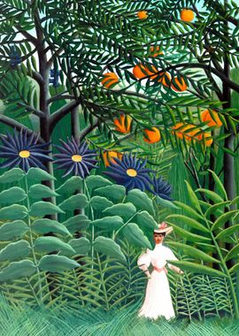 Woman in an Exotic Forest