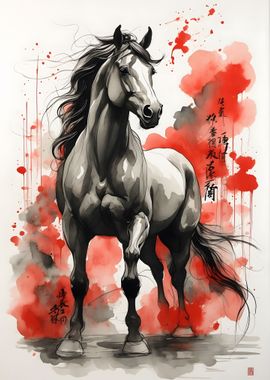 Japan Ink Horse