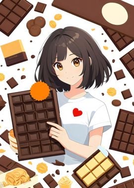 girl with chocolate