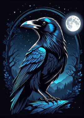 Moonlit Raven