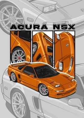 1993 Acura NSX orange