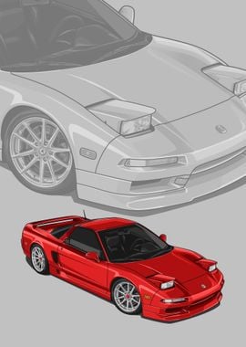 1993 Acura NSX red