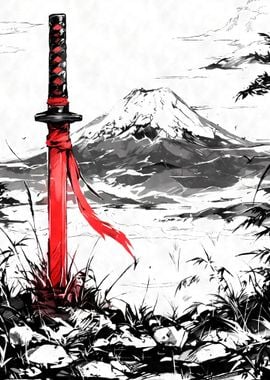 Katana Samurai Sword Ink